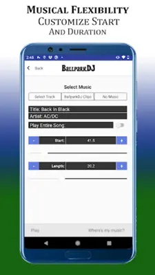 BallparkDJ Walkout Intros android App screenshot 2