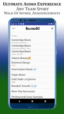 BallparkDJ Walkout Intros android App screenshot 7